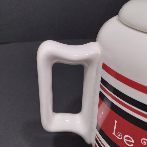 Tea for Two le the pour deux teapot, red white black teapot, made in Japan - Picture 5 of 10